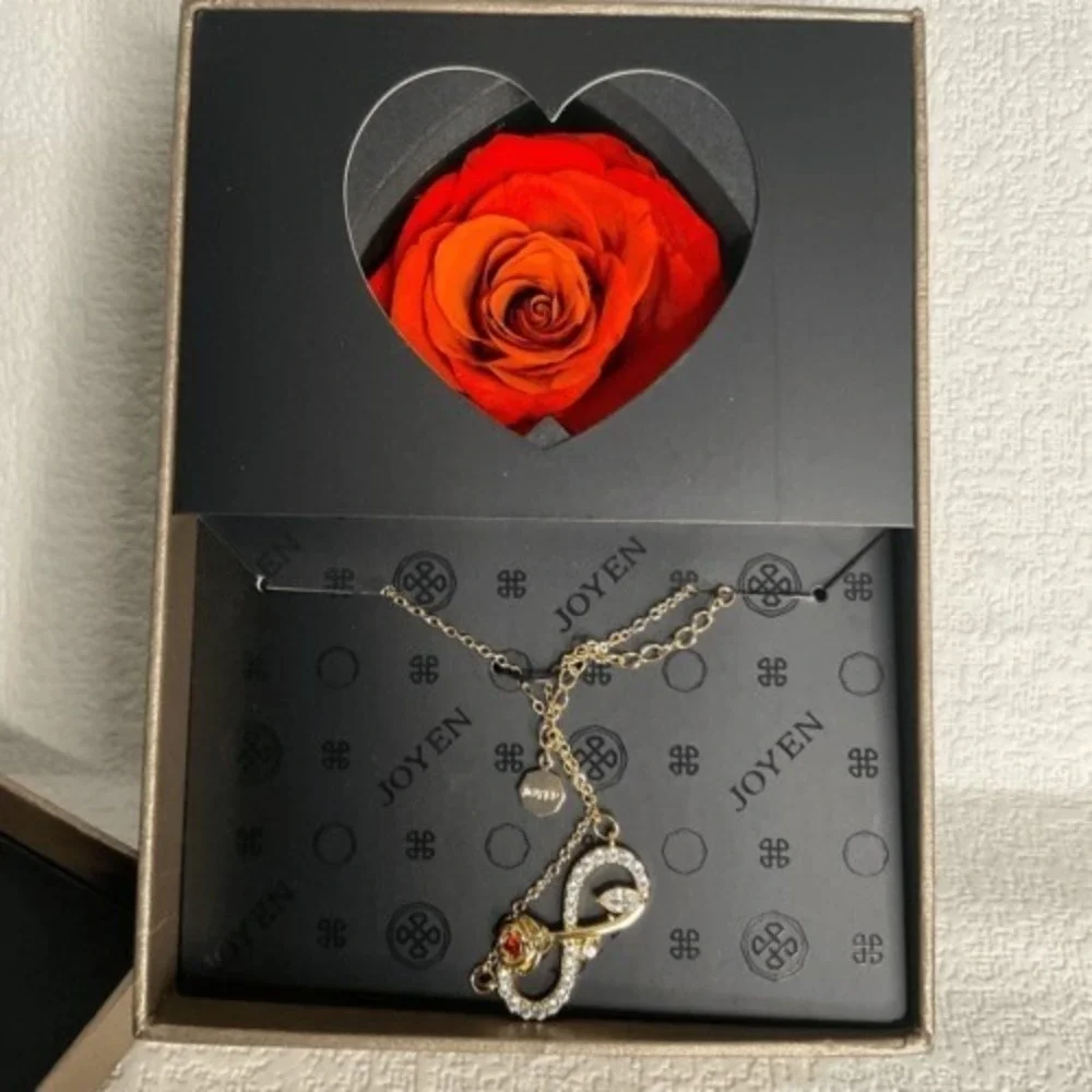 NWB Joyen Women Gold‎ Pendant Necklace with Cubic Zirconia for Wife Girlfriend